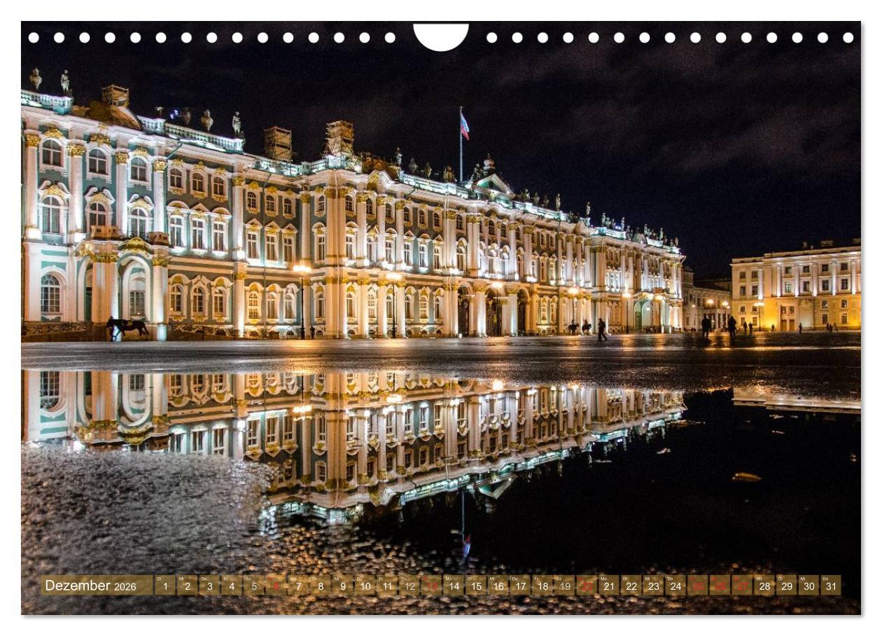 Beispielinhalt (Bild) St. Petersburg - Alles Gold was glänzt (Wandkalender 2026 DIN A4 quer), CALVENDO Monatskalender