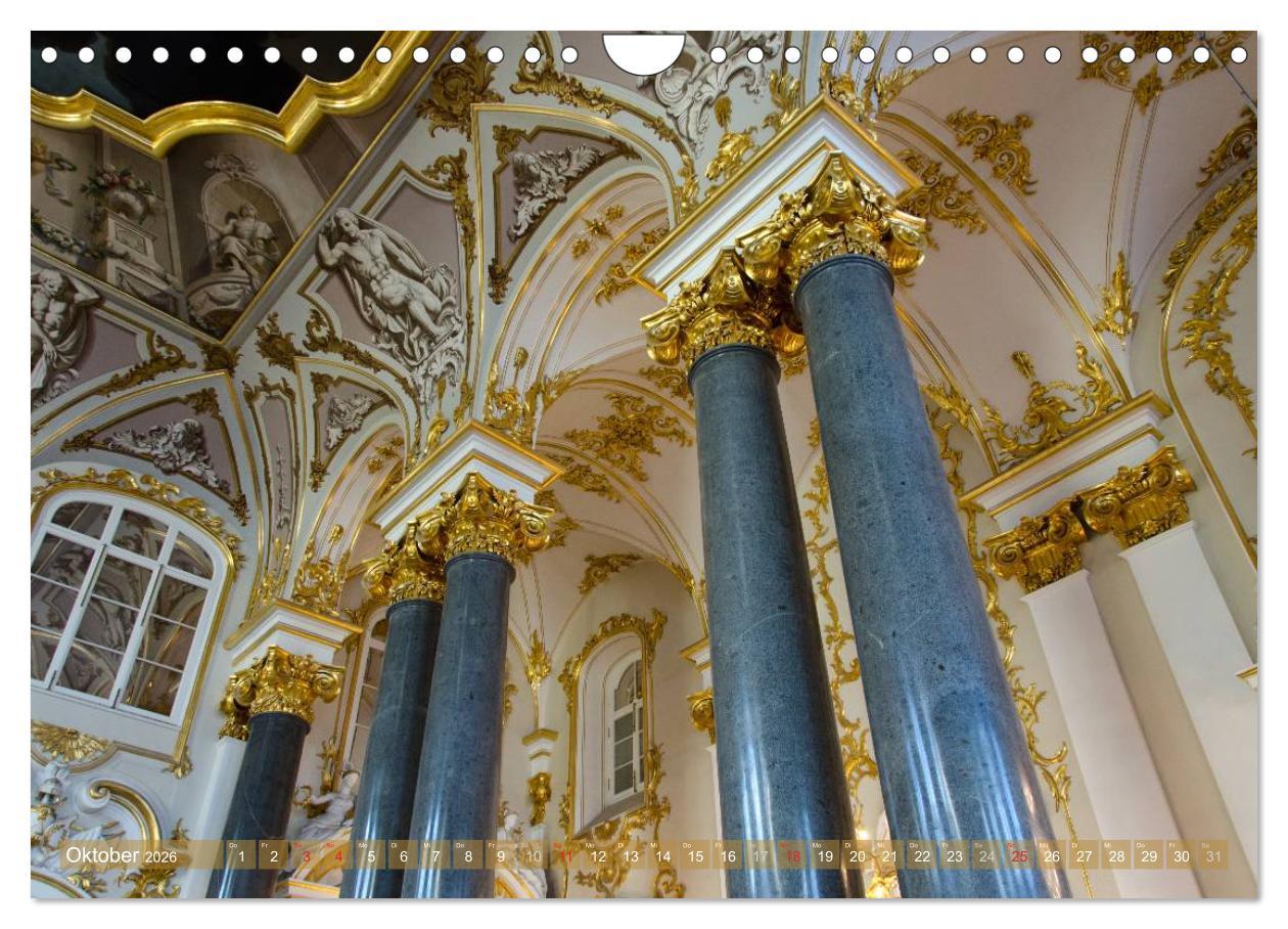 Beispielinhalt (Bild) St. Petersburg - Alles Gold was glänzt (Wandkalender 2026 DIN A4 quer), CALVENDO Monatskalender