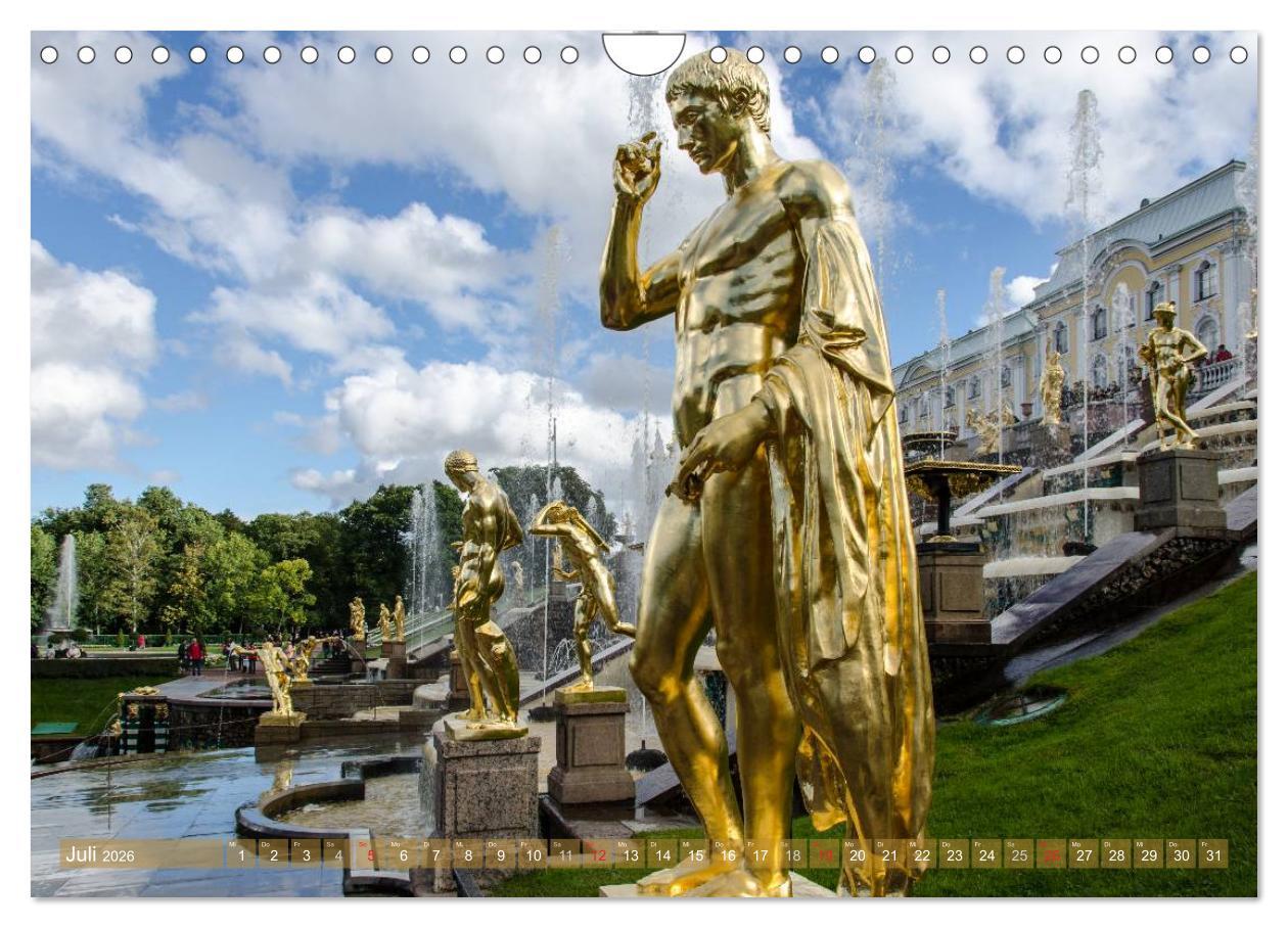 Beispielinhalt (Bild) St. Petersburg - Alles Gold was glänzt (Wandkalender 2026 DIN A4 quer), CALVENDO Monatskalender