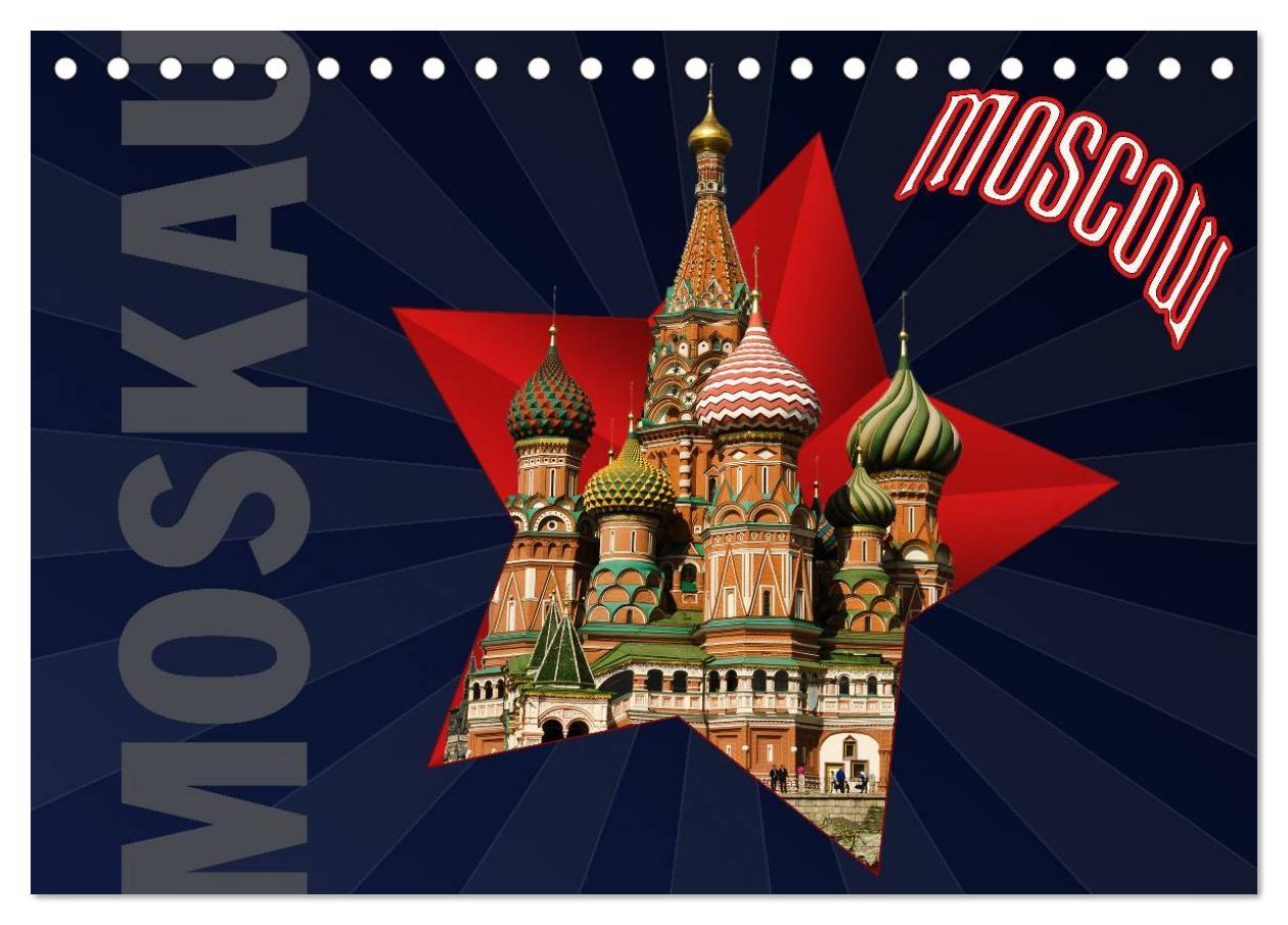 Vorderes Coverbild Moskau - Moscow (Tischkalender 2026 DIN A5 quer), CALVENDO Monatskalender