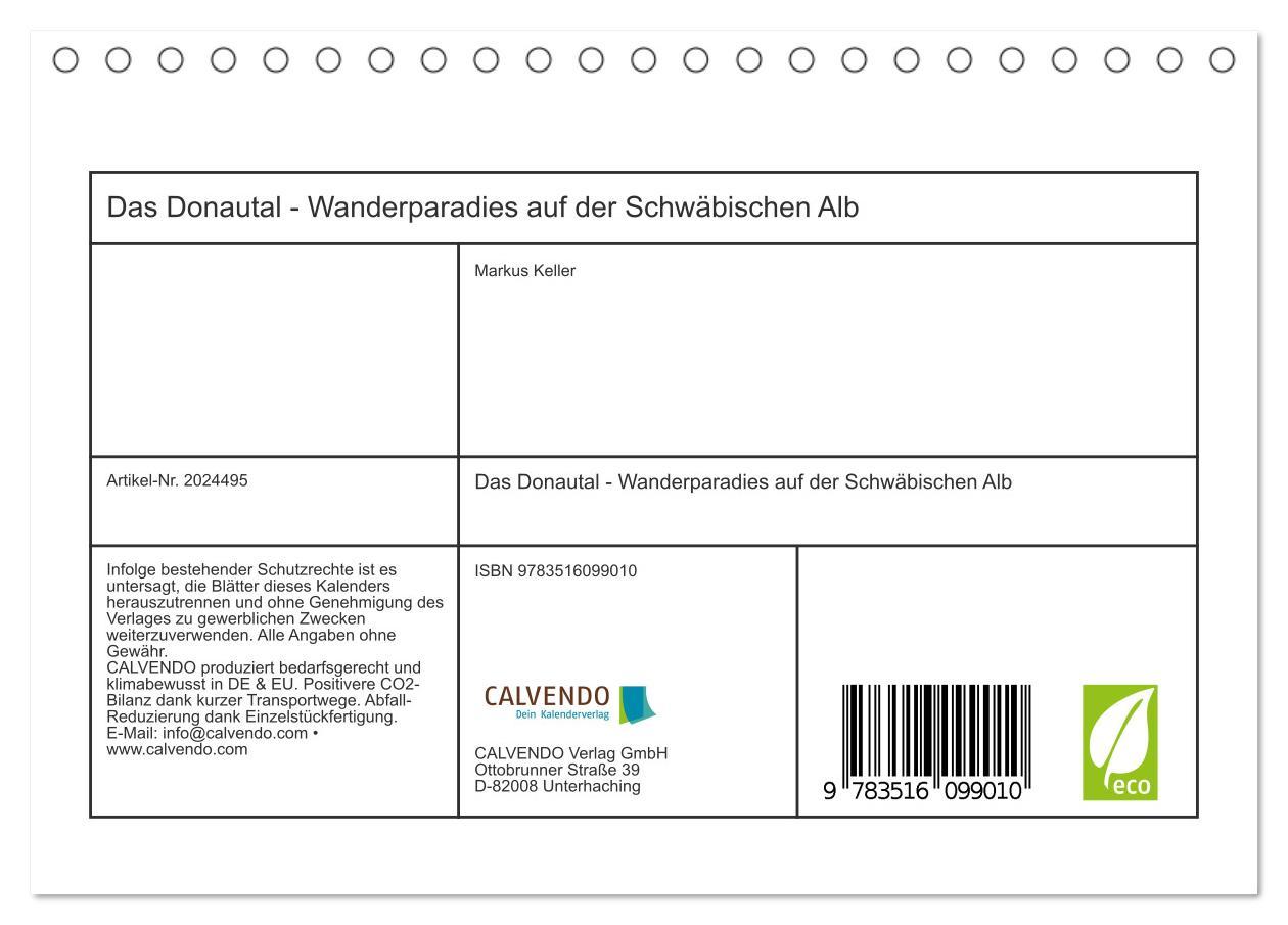 Beispielinhalt (Bild) Das Donautal - Wanderparadies auf der Schwäbischen Alb (Tischkalender 2026 DIN A5 quer), CALVENDO Monatskalender