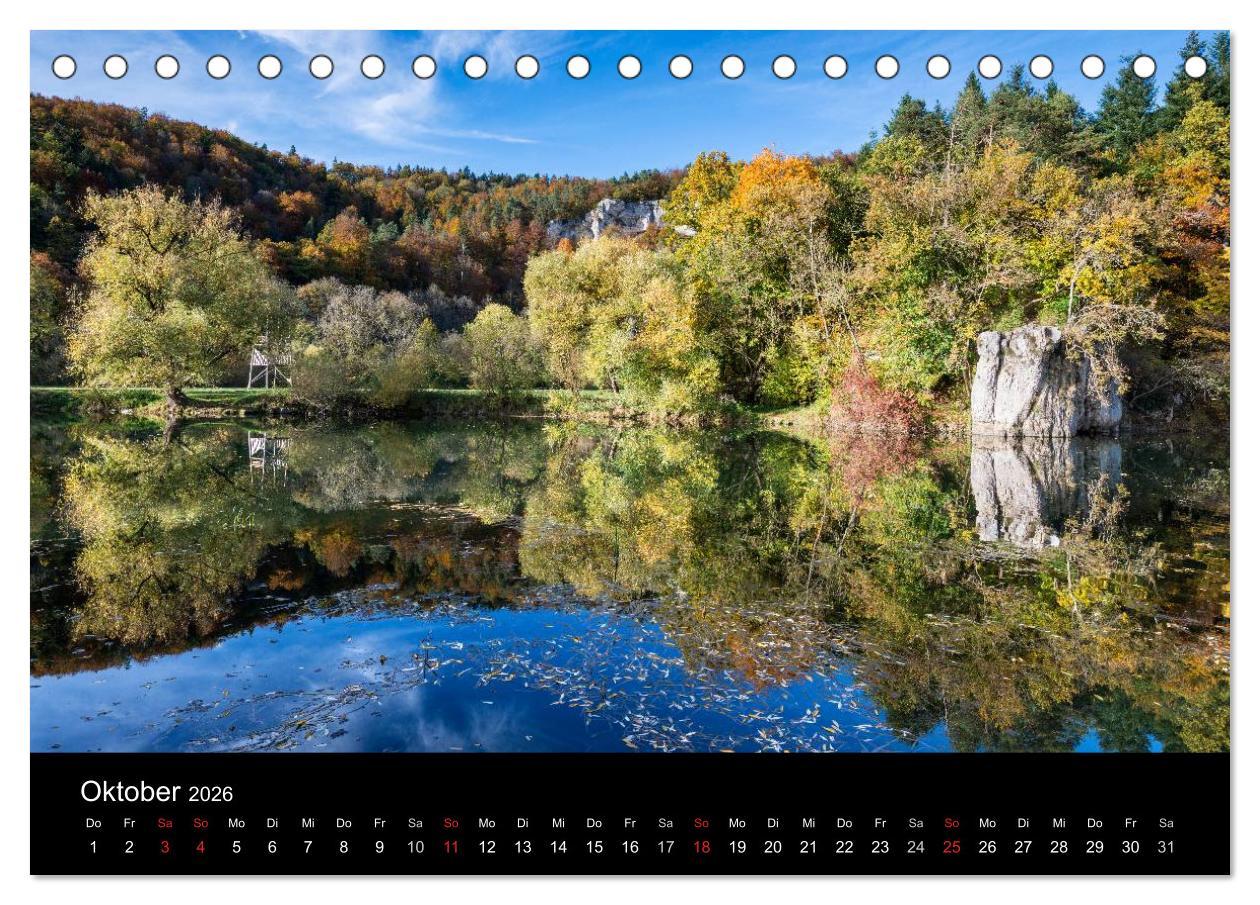 Beispielinhalt (Bild) Das Donautal - Wanderparadies auf der Schwäbischen Alb (Tischkalender 2026 DIN A5 quer), CALVENDO Monatskalender