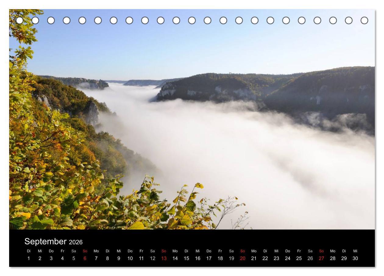 Beispielinhalt (Bild) Das Donautal - Wanderparadies auf der Schwäbischen Alb (Tischkalender 2026 DIN A5 quer), CALVENDO Monatskalender