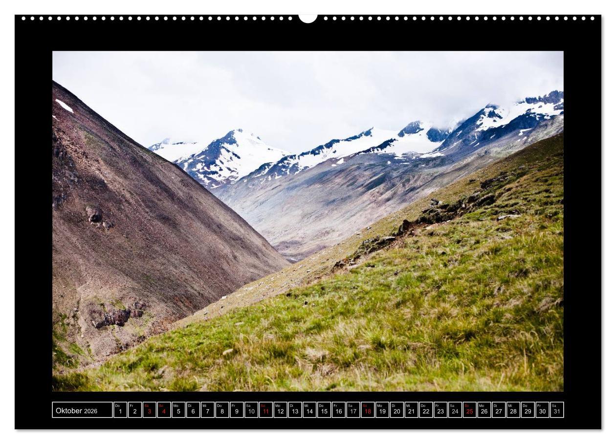 Beispielinhalt (Bild) SEH(N)SUCHT ALPENÜBERQUERUNG (Wandkalender 2026 DIN A2 quer), CALVENDO Monatskalender