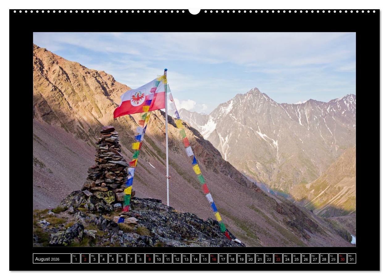 Beispielinhalt (Bild) SEH(N)SUCHT ALPENÜBERQUERUNG (Wandkalender 2026 DIN A2 quer), CALVENDO Monatskalender