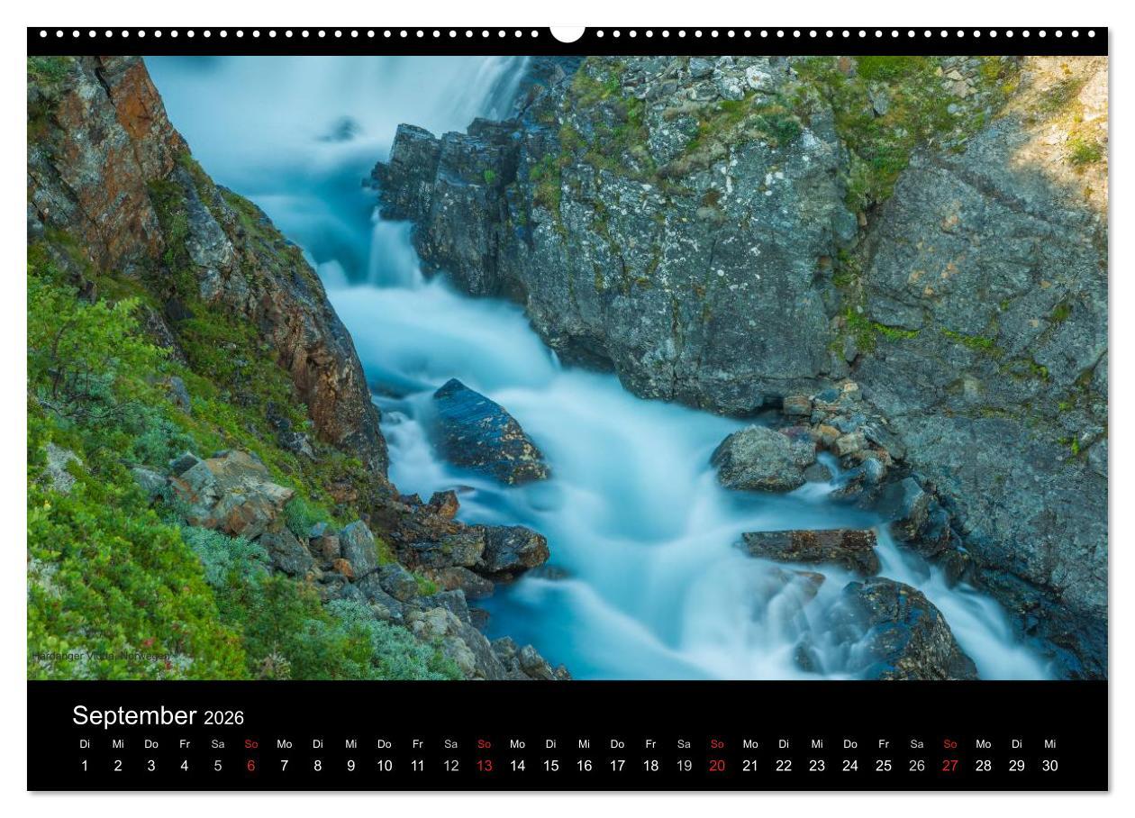 Beispielinhalt (Bild) Naturwucht Skandinavien (hochwertiger Premium Wandkalender 2026 DIN A2 quer), Kunstdruck in Hochglanz