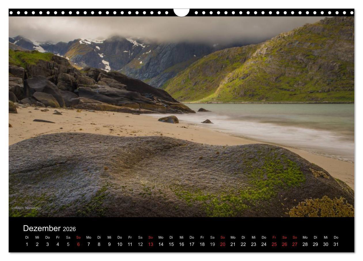 Beispielinhalt (Bild) Naturwucht Skandinavien (Wandkalender 2026 DIN A3 quer), CALVENDO Monatskalender