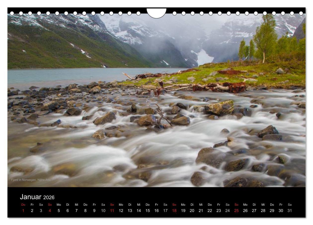 Beispielinhalt (Bild) Naturwucht Skandinavien (Wandkalender 2026 DIN A4 quer), CALVENDO Monatskalender