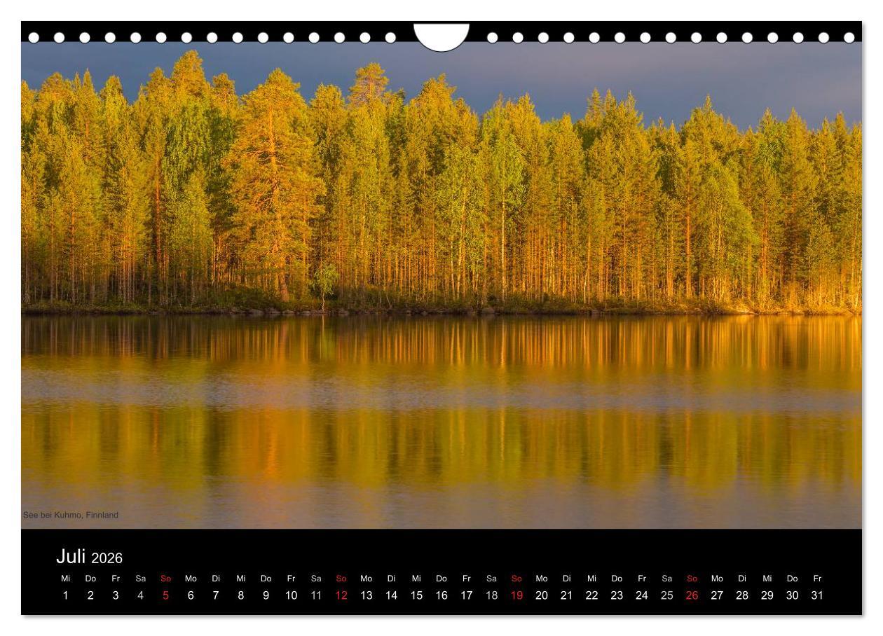 Beispielinhalt (Bild) Naturwucht Skandinavien (Wandkalender 2026 DIN A4 quer), CALVENDO Monatskalender
