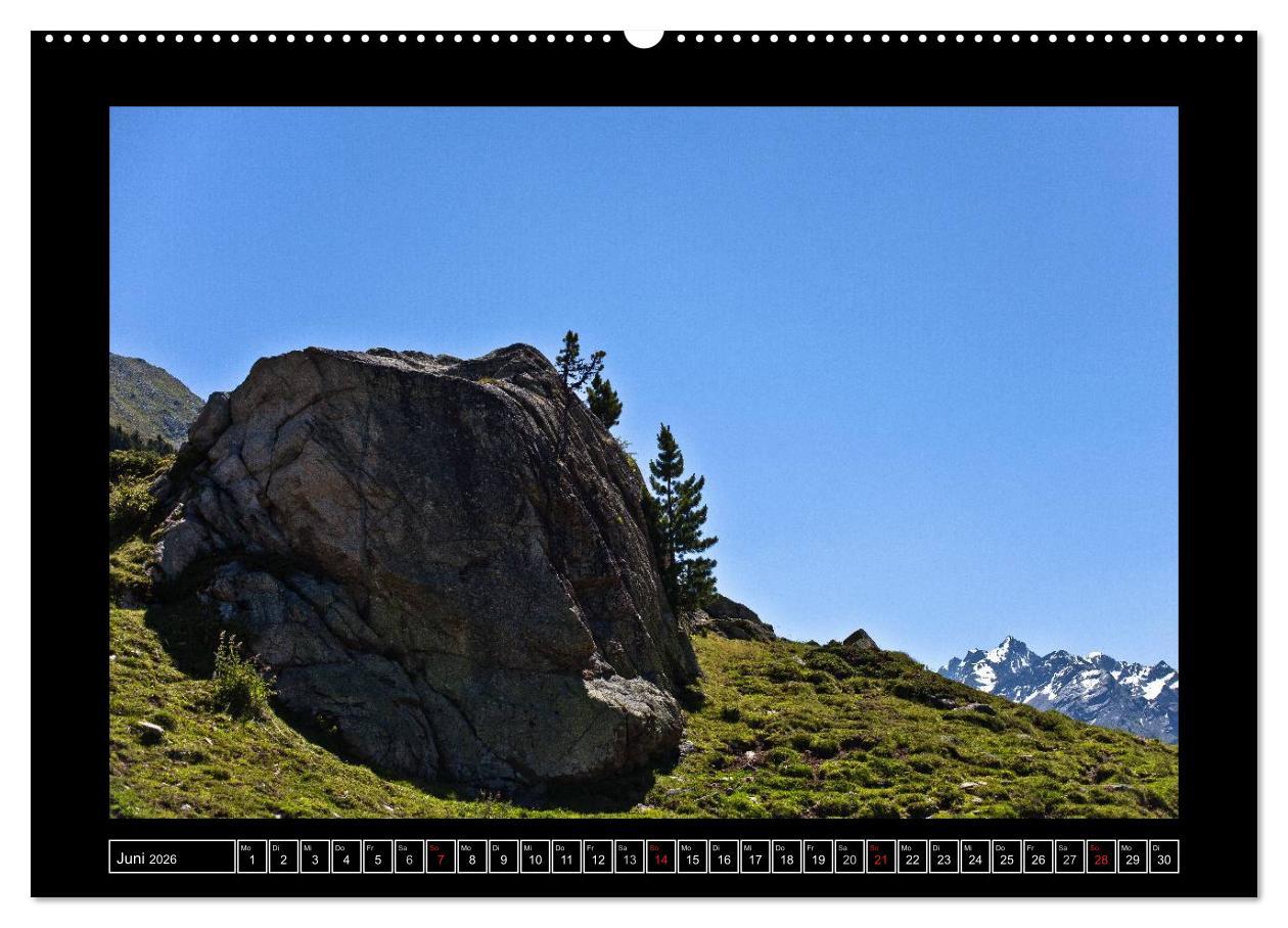 Beispielinhalt (Bild) SEH(N)SUCHT ALPENÜBERQUERUNG (hochwertiger Premium Wandkalender 2026 DIN A2 quer), Kunstdruck in Hochglanz