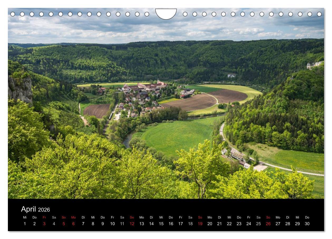 Beispielinhalt (Bild) Das Donautal - Wanderparadies auf der Schwäbischen Alb (Wandkalender 2026 DIN A4 quer), CALVENDO Monatskalender