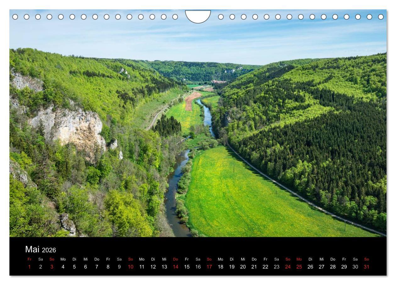 Beispielinhalt (Bild) Das Donautal - Wanderparadies auf der Schwäbischen Alb (Wandkalender 2026 DIN A4 quer), CALVENDO Monatskalender