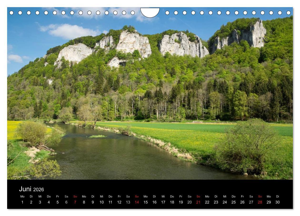 Beispielinhalt (Bild) Das Donautal - Wanderparadies auf der Schwäbischen Alb (Wandkalender 2026 DIN A4 quer), CALVENDO Monatskalender
