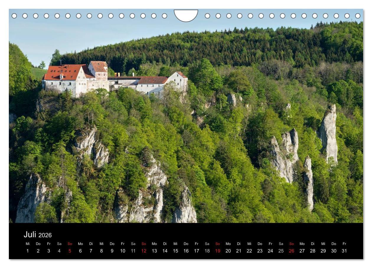 Beispielinhalt (Bild) Das Donautal - Wanderparadies auf der Schwäbischen Alb (Wandkalender 2026 DIN A4 quer), CALVENDO Monatskalender