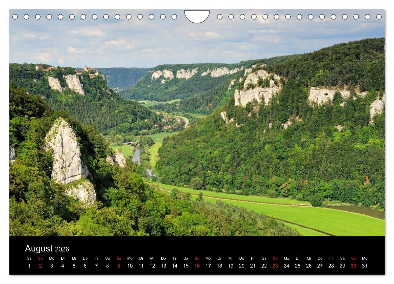 Beispielinhalt (Bild) Das Donautal - Wanderparadies auf der Schwäbischen Alb (Wandkalender 2026 DIN A4 quer), CALVENDO Monatskalender