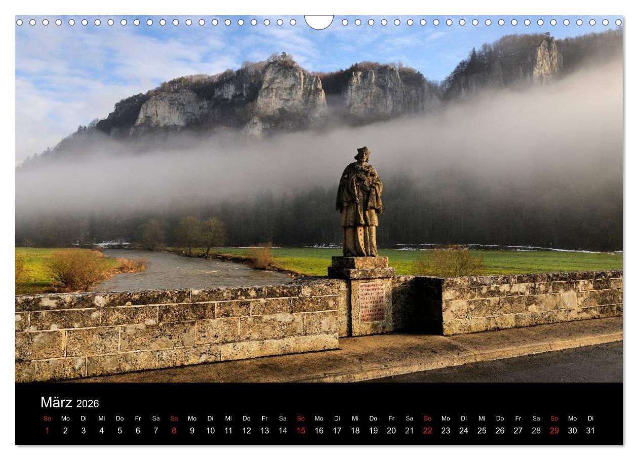 Beispielinhalt (Bild) Das Donautal - Wanderparadies auf der Schwäbischen Alb (Wandkalender 2026 DIN A3 quer), CALVENDO Monatskalender