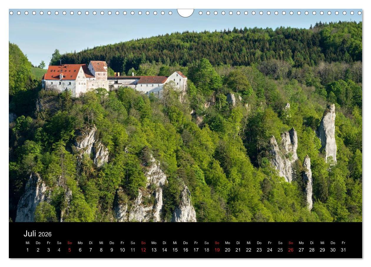 Beispielinhalt (Bild) Das Donautal - Wanderparadies auf der Schwäbischen Alb (Wandkalender 2026 DIN A3 quer), CALVENDO Monatskalender