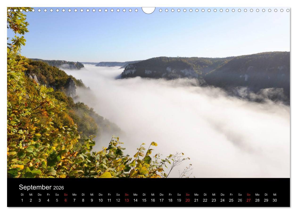 Beispielinhalt (Bild) Das Donautal - Wanderparadies auf der Schwäbischen Alb (Wandkalender 2026 DIN A3 quer), CALVENDO Monatskalender