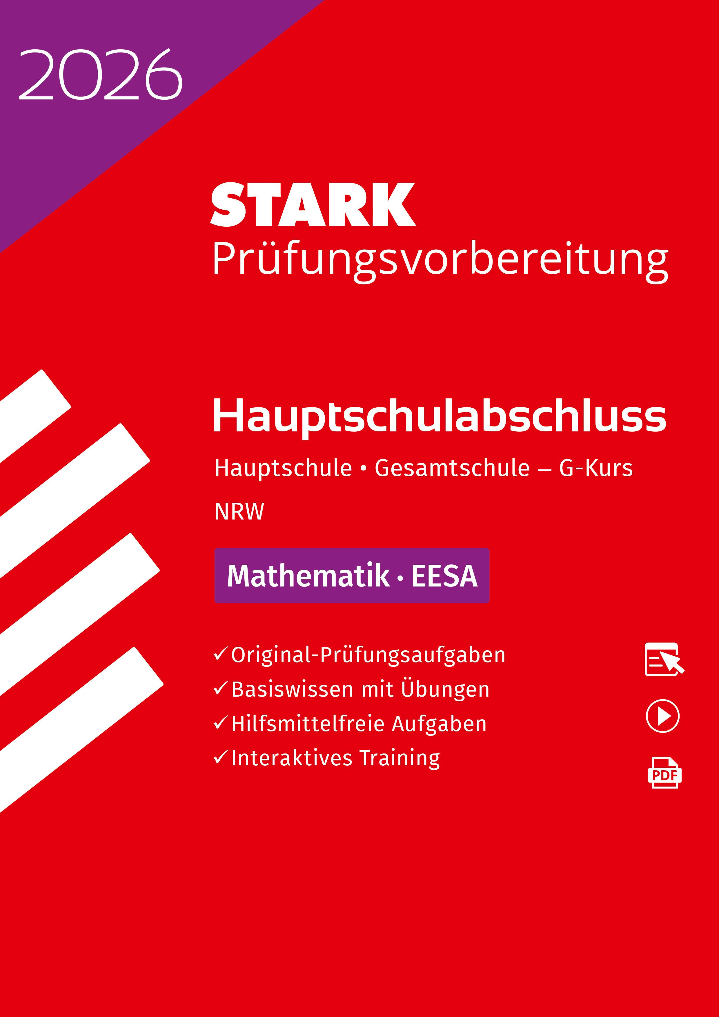 Vorderes Coverbild STARK Mathematik G-Kurs - Hauptschulabschluss (EESA) 2026 NRW - Prüfungsvorbereitung