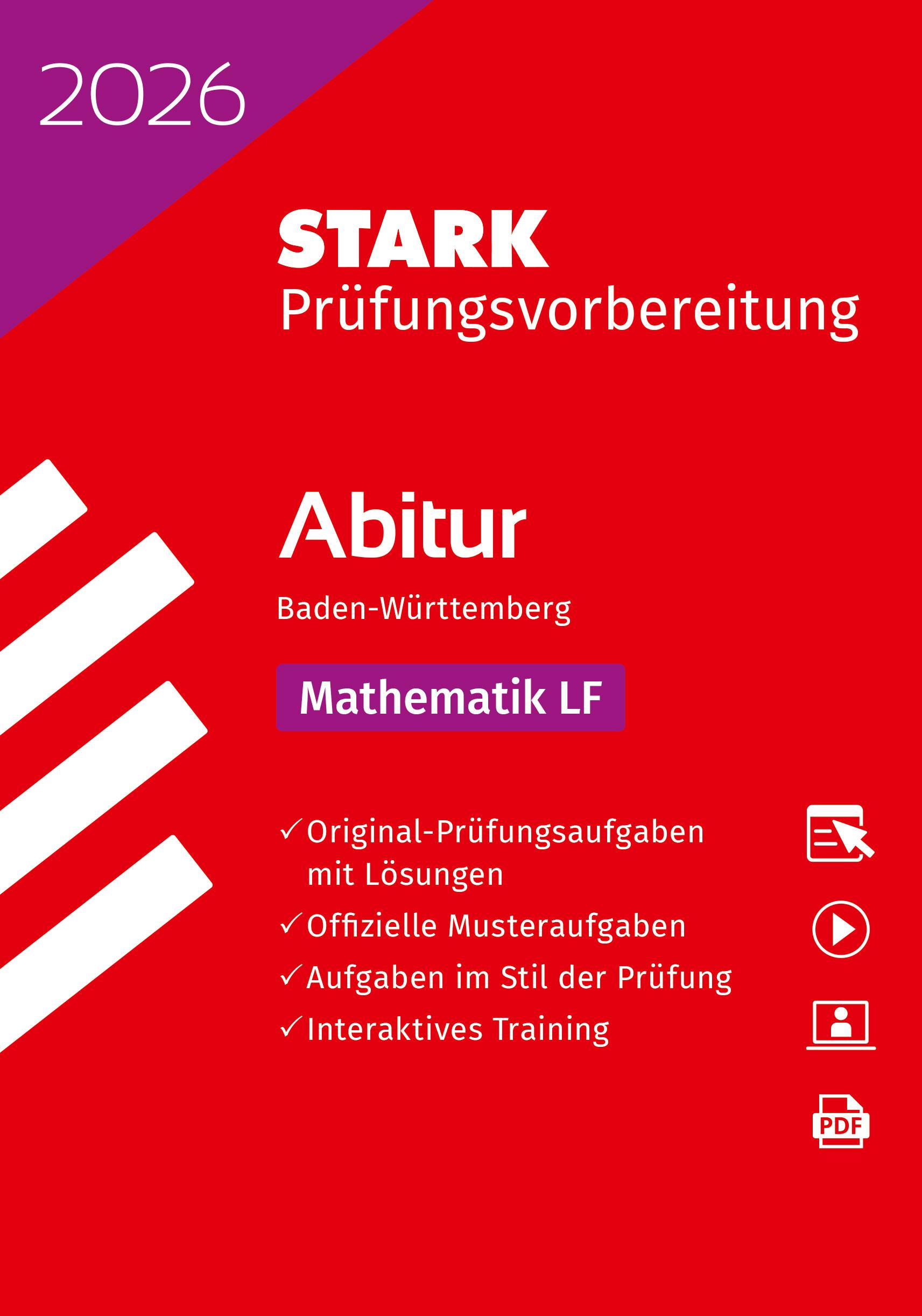 Vorderes Coverbild STARK Mathematik LF - Abitur 2026 BW - Prüfungsvorbereitung