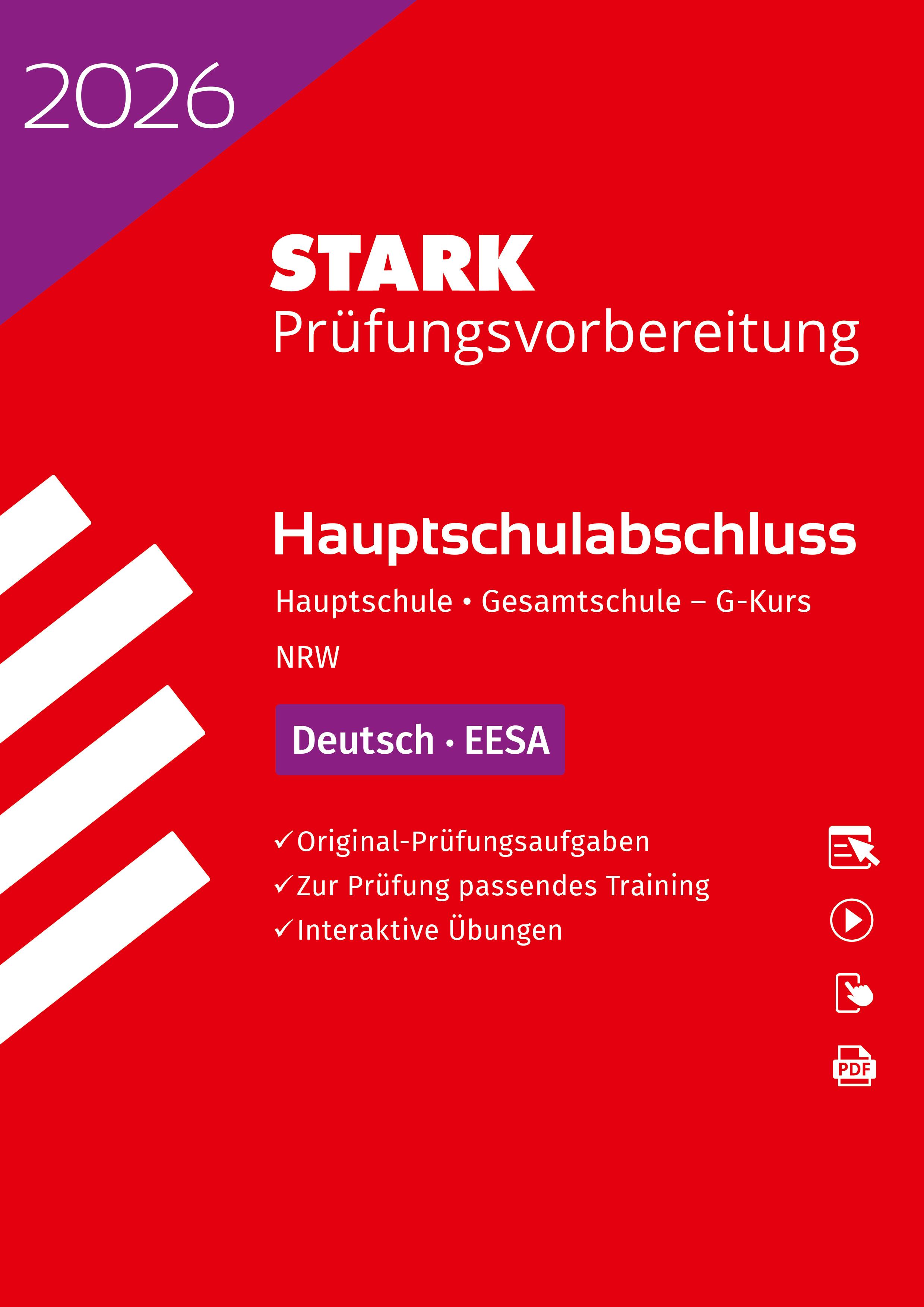 Vorderes Coverbild STARK Deutsch G-Kurs - Hauptschulabschluss (EESA) 2026 NRW - Prüfungsvorbereitung