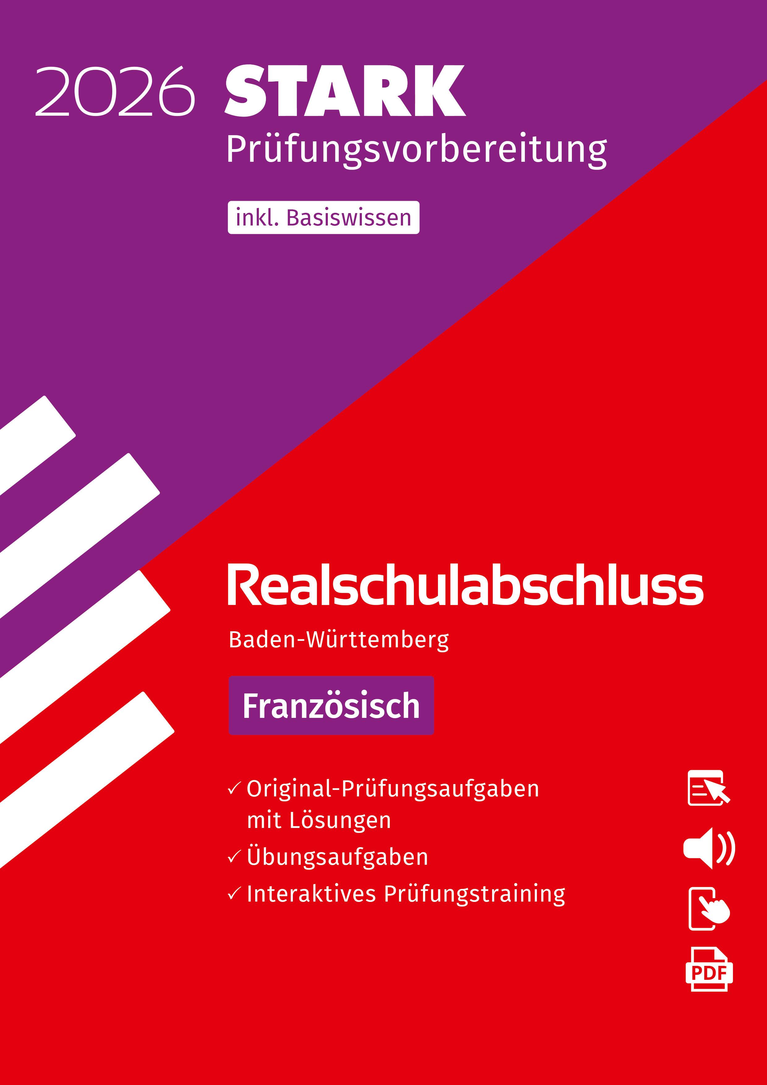Vorderes Coverbild STARK Französisch - Realschulabschluss 2026 BW - Prüfungsvorbereitung