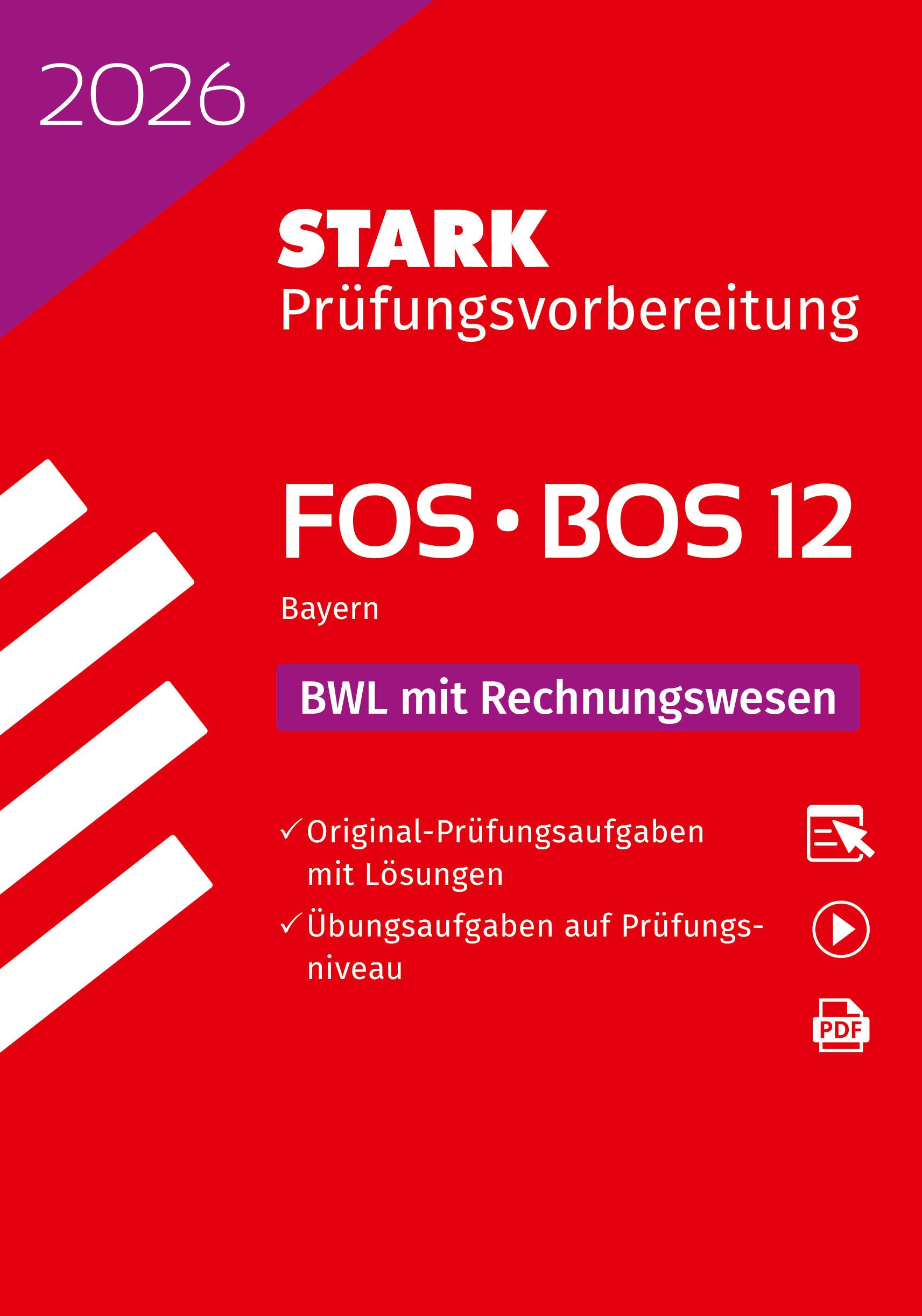 Vorderes Coverbild STARK BWL mit Rechnungswesen 12. Klasse - Abitur FOS/BOS 2026 Bayern - Prüfungsvorbereitung