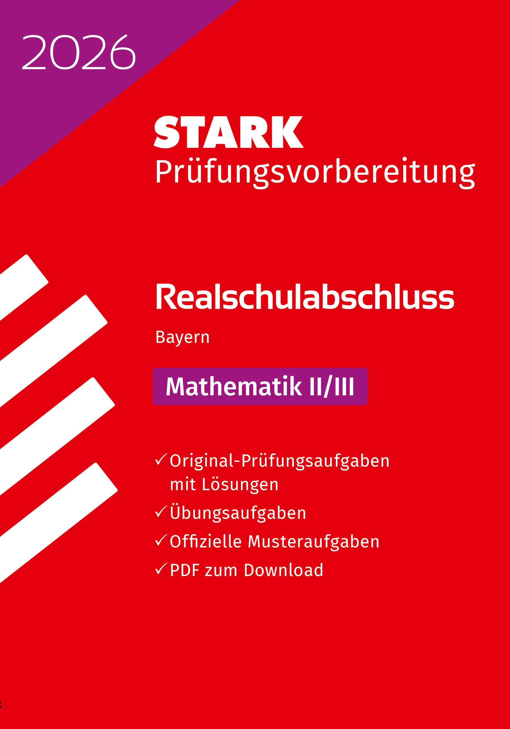 Vorderes Coverbild STARK Mathematik II/III - Realschulabschluss 2026 Bayern - Prüfungsvorbereitung