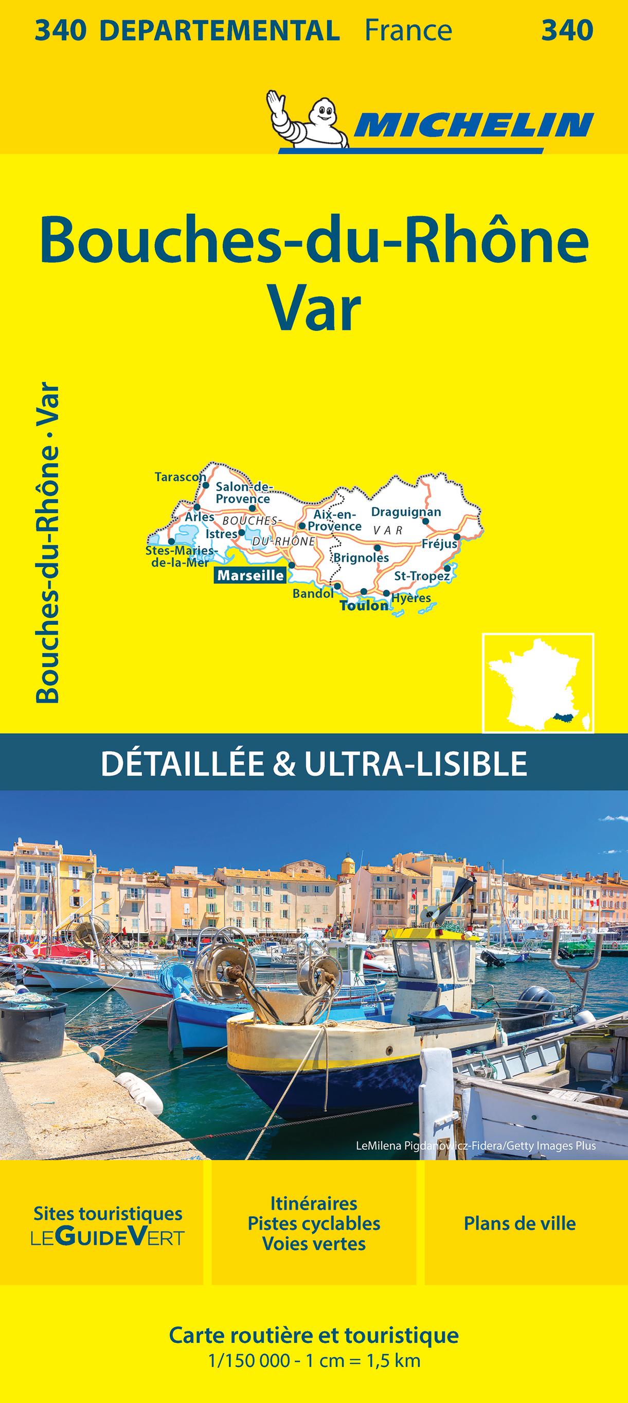 Vorderes Coverbild Bouches-du-Rhone Var - Michelin Local Map 340
