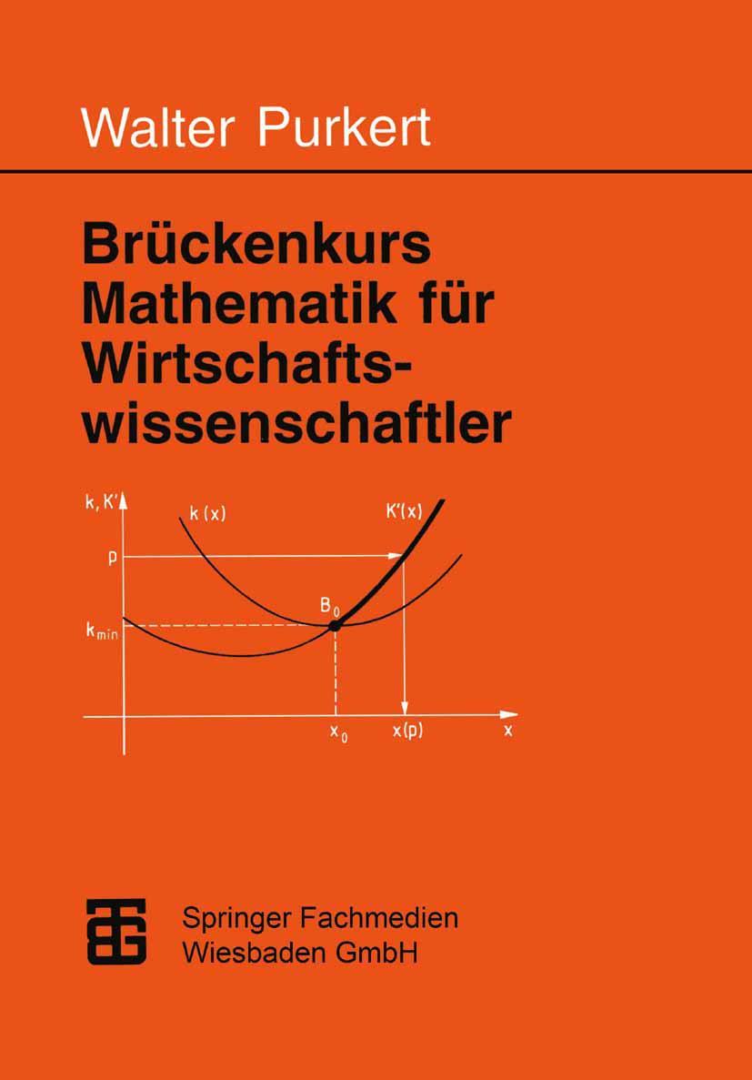 Vorderes Coverbild Brückenkurs Mathematik für Wirtschaftswissenschaftler
