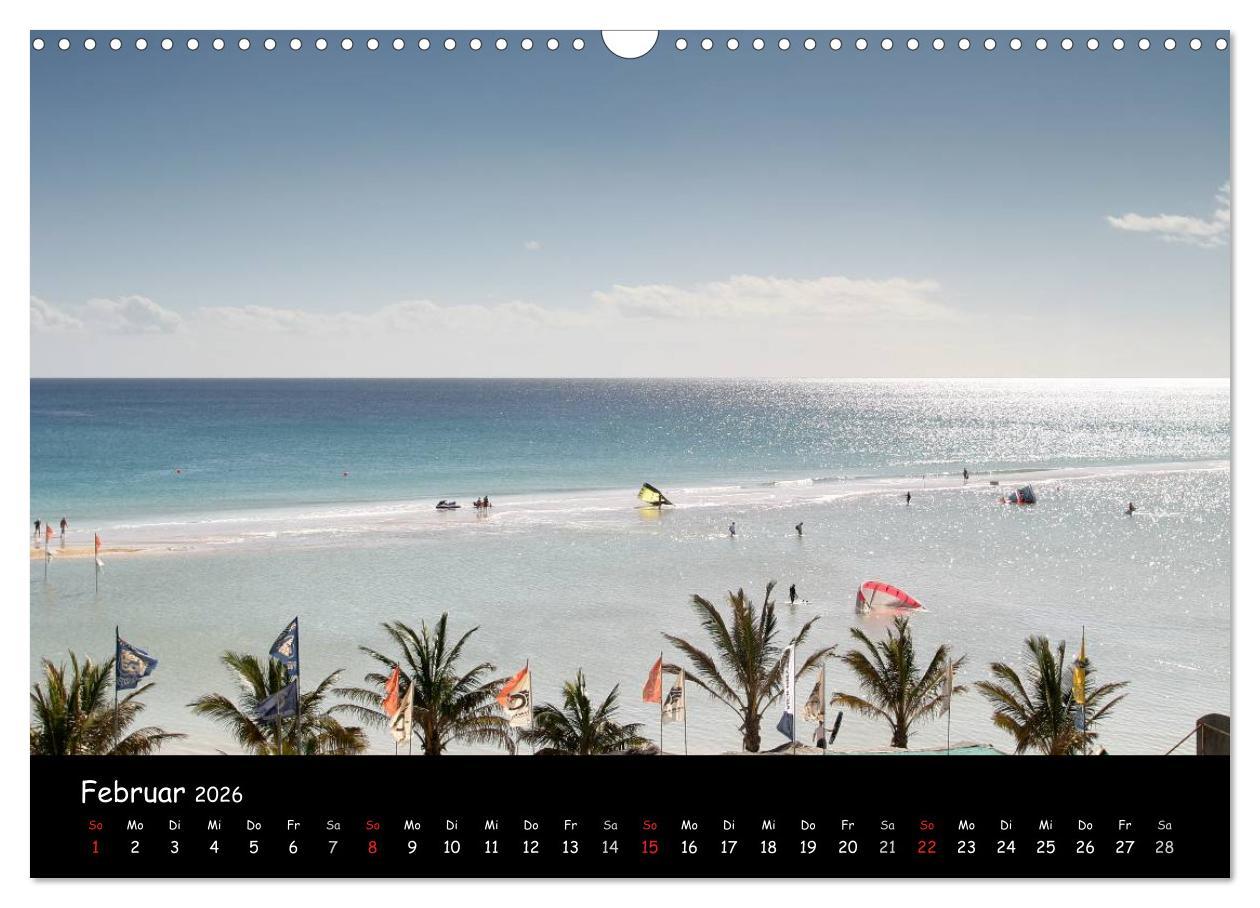 Beispielinhalt (Bild) Kitesurfen - Faszination auf dem Wasser (Wandkalender 2026 DIN A3 quer), CALVENDO Monatskalender