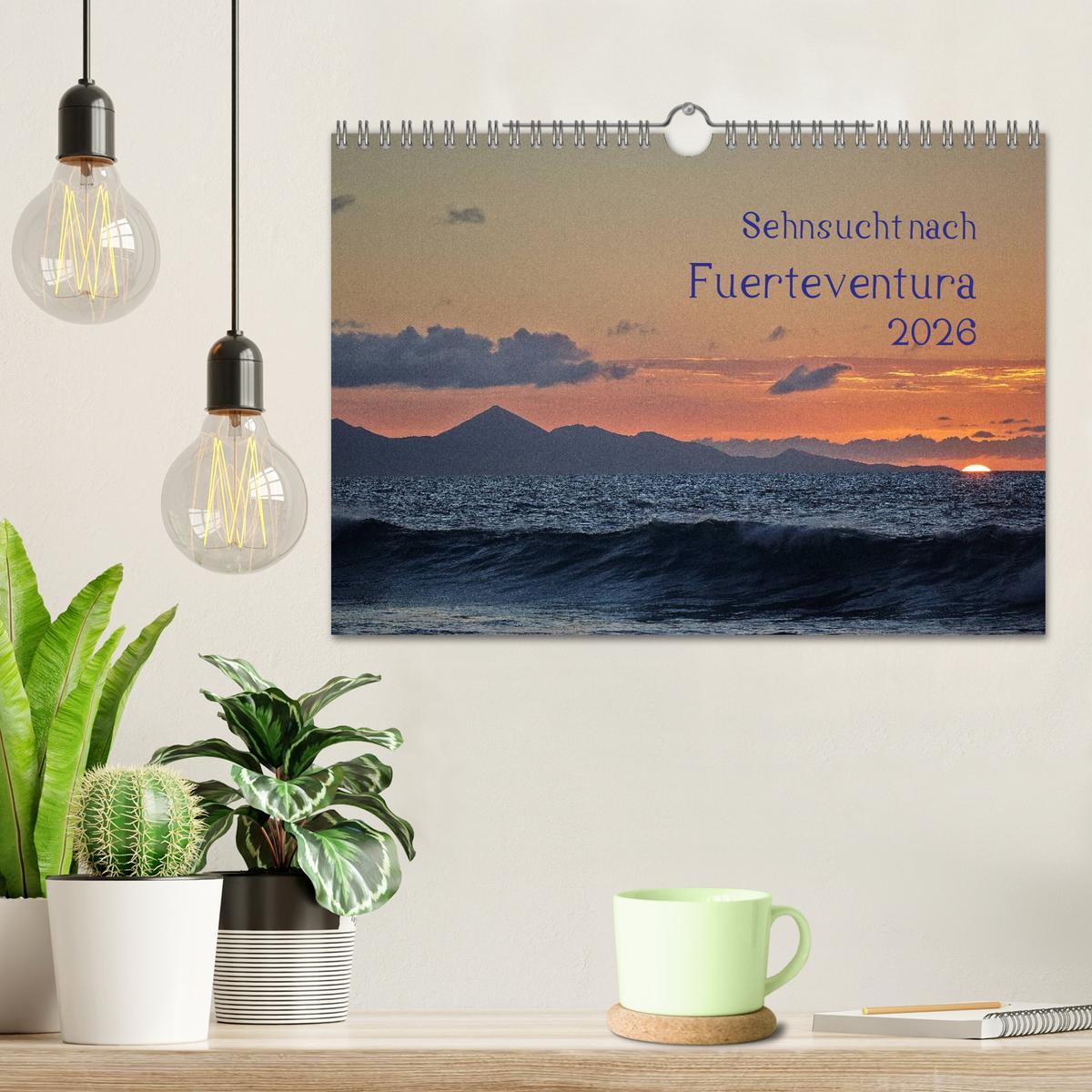 Beispielinhalt (Bild) Sehnsucht nach Fuerteventura (Wandkalender 2026 DIN A4 quer), CALVENDO Monatskalender