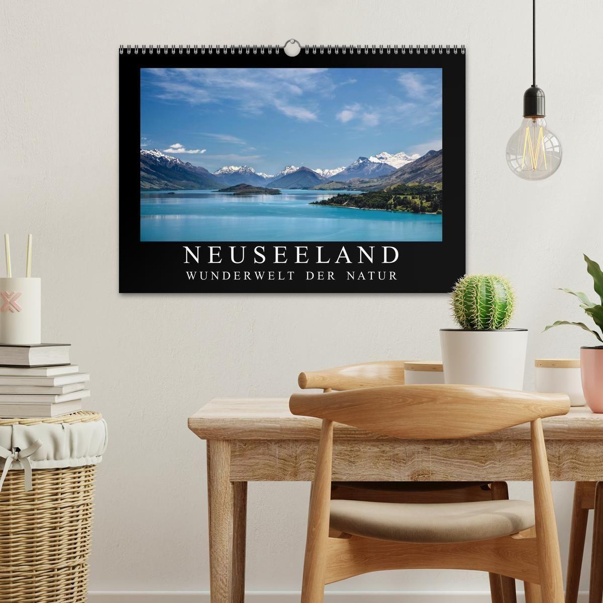 Beispielinhalt (Bild) Neuseeland - Wunderwelt der Natur (Wandkalender 2026 DIN A3 quer), CALVENDO Monatskalender