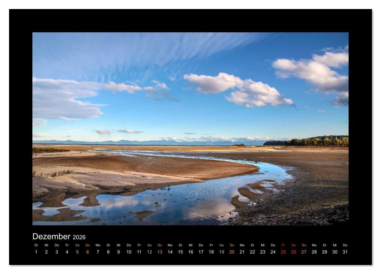 Beispielinhalt (Bild) Neuseeland - Wunderwelt der Natur (Wandkalender 2026 DIN A3 quer), CALVENDO Monatskalender