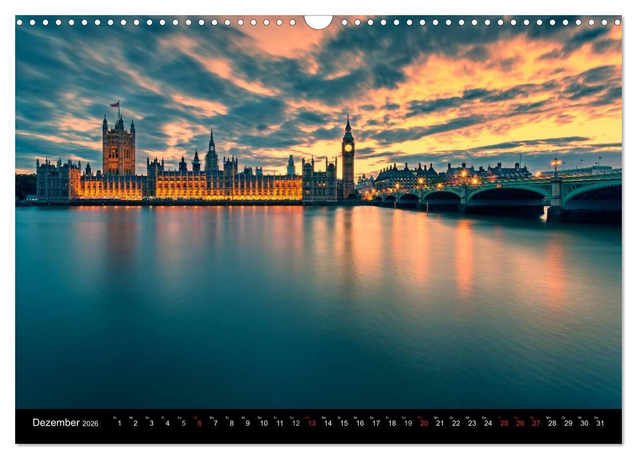 Beispielinhalt (Bild) Weltmetropole London (Wandkalender 2026 DIN A3 quer), CALVENDO Monatskalender