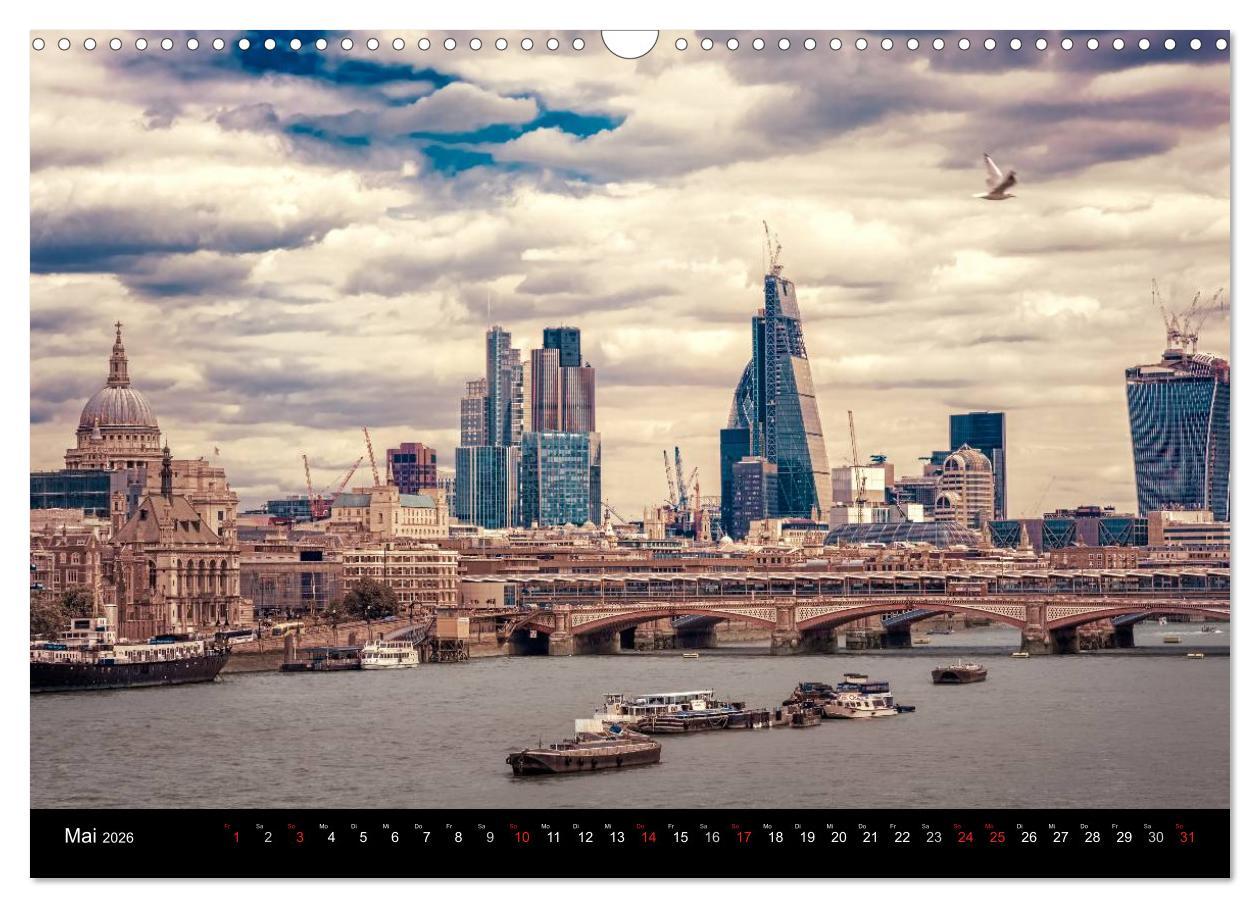 Beispielinhalt (Bild) Weltmetropole London (Wandkalender 2026 DIN A3 quer), CALVENDO Monatskalender