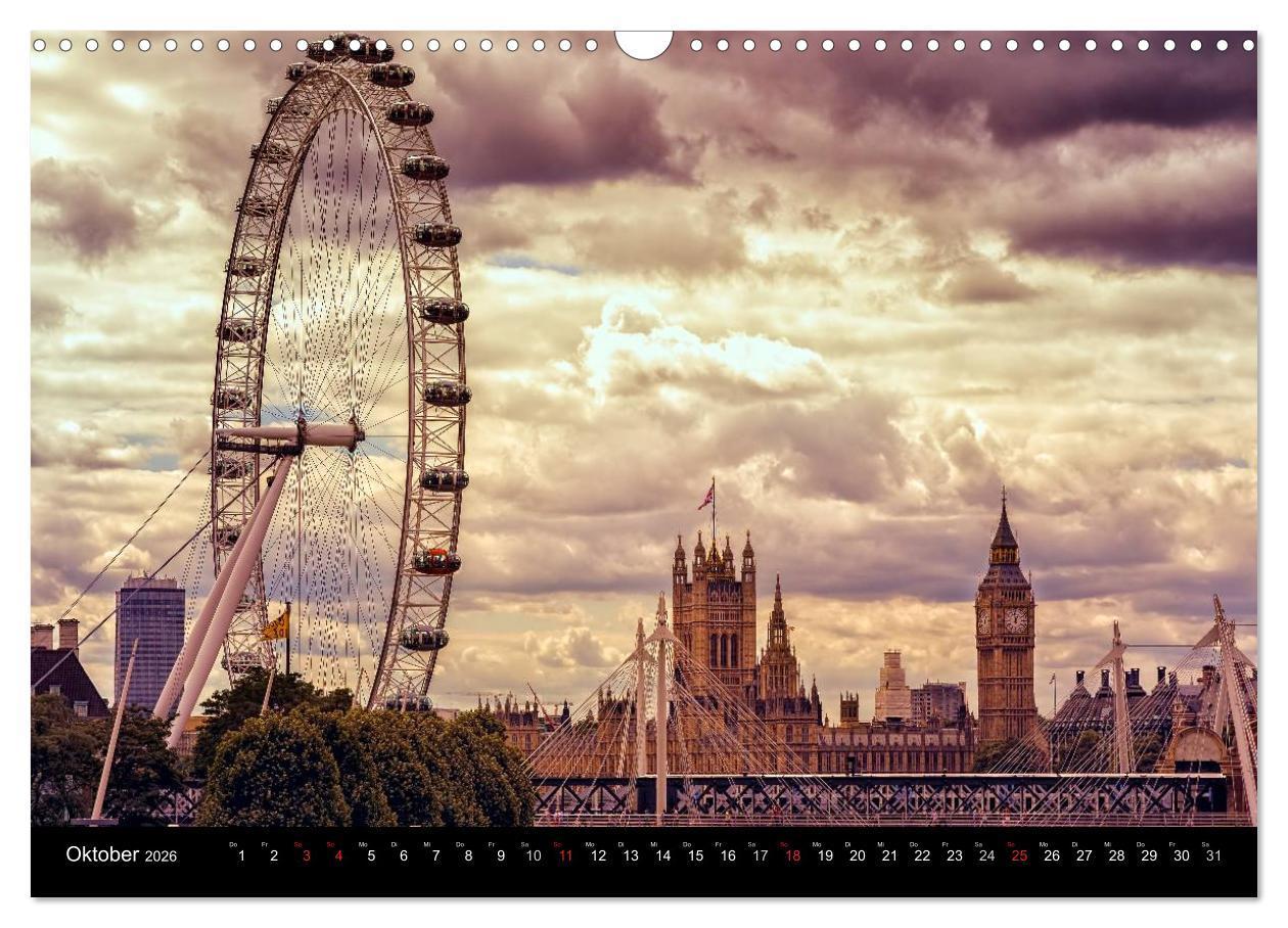 Beispielinhalt (Bild) Weltmetropole London (Wandkalender 2026 DIN A3 quer), CALVENDO Monatskalender