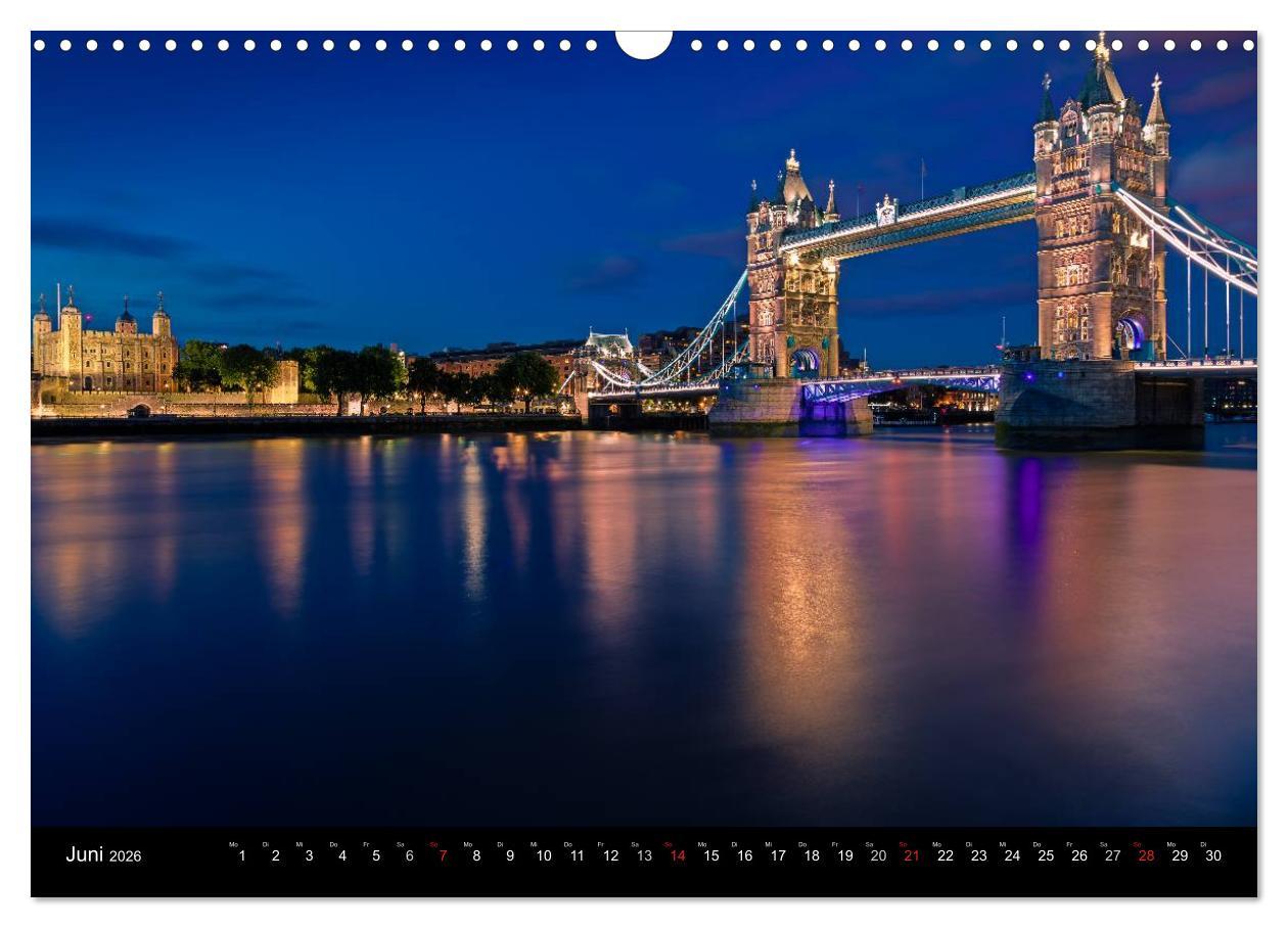 Beispielinhalt (Bild) Weltmetropole London (Wandkalender 2026 DIN A3 quer), CALVENDO Monatskalender