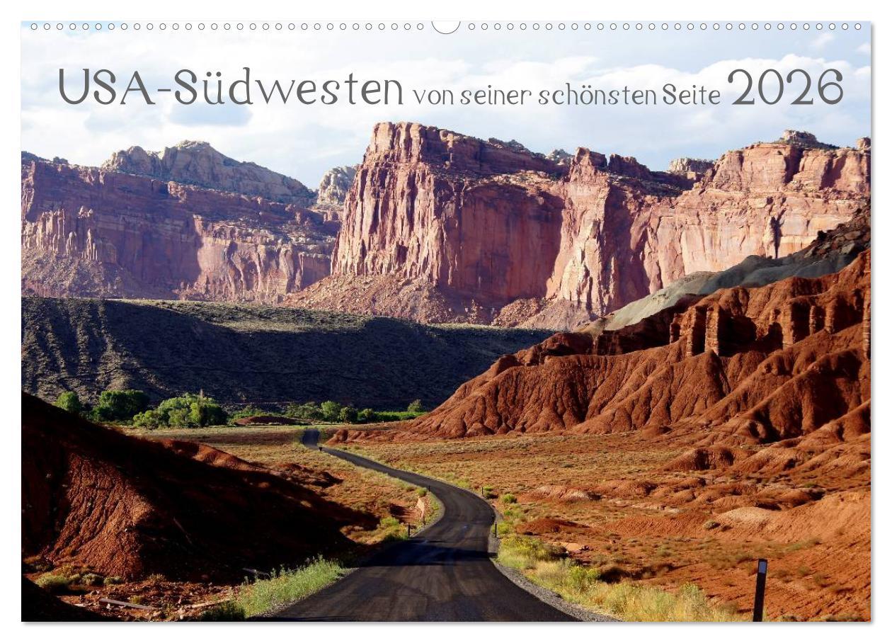 Vorderes Coverbild USA-Südwesten von seiner schönsten Seite 2026 (Wandkalender 2026 DIN A2 quer), CALVENDO Monatskalender