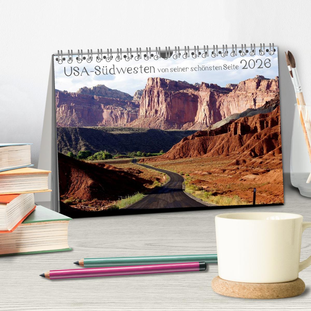 Beispielinhalt (Bild) USA-Südwesten von seiner schönsten Seite 2026 (Tischkalender 2026 DIN A5 quer), CALVENDO Monatskalender
