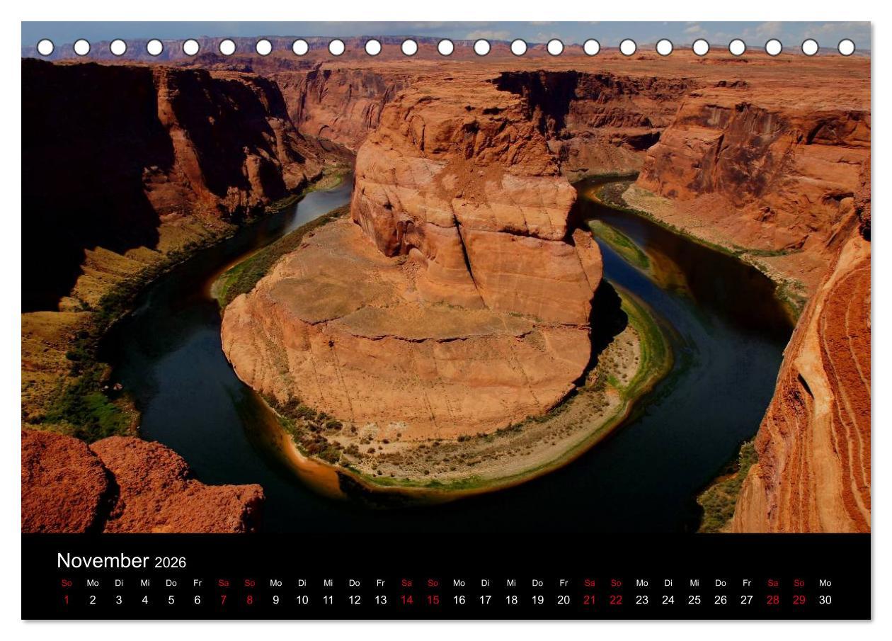 Beispielinhalt (Bild) Natur von ihrer schönsten Seite 2026 (Tischkalender 2026 DIN A5 quer), CALVENDO Monatskalender