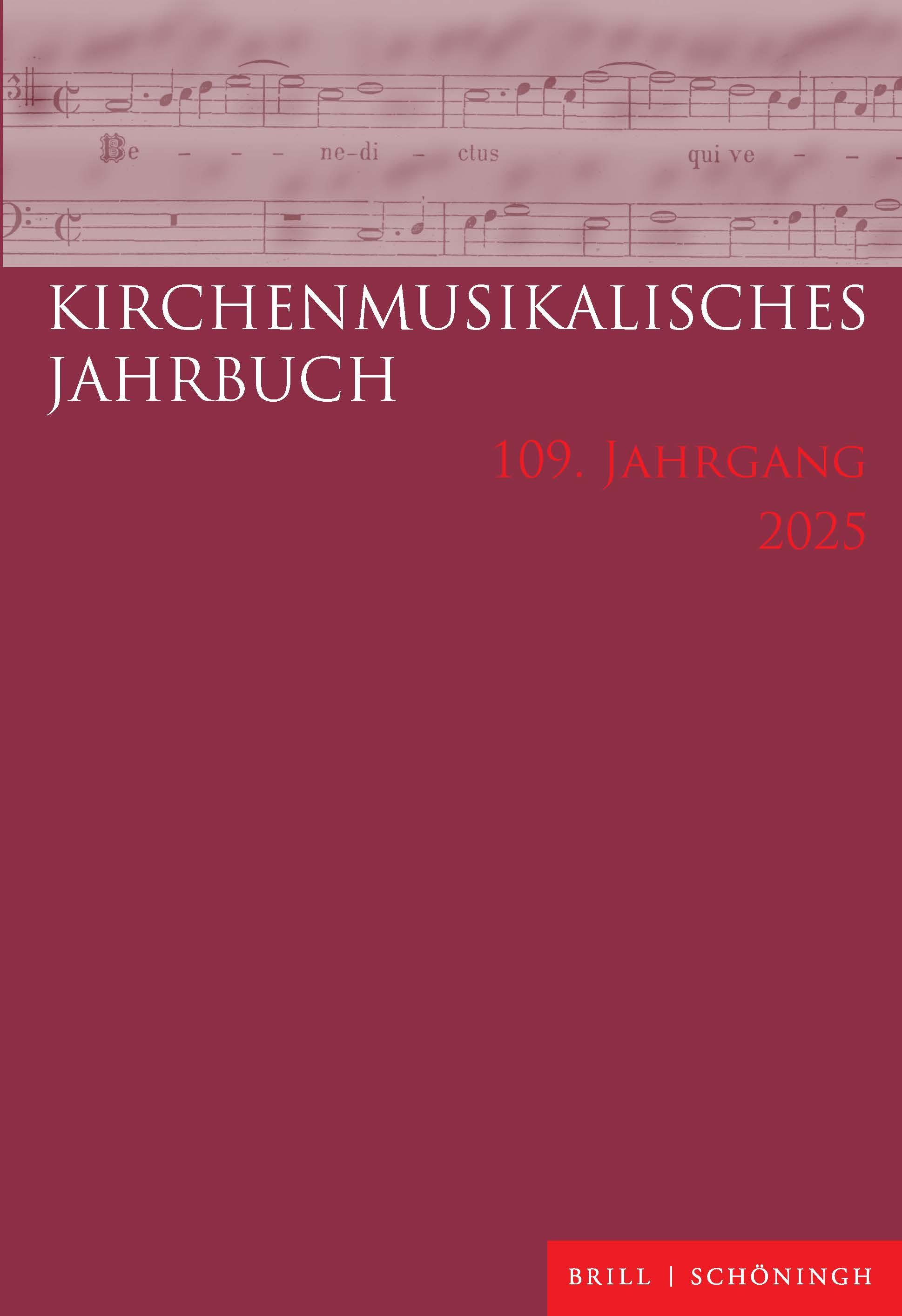 Vorderes Coverbild Kirchenmusikalisches Jahrbuch 109. Jahrgang 2025