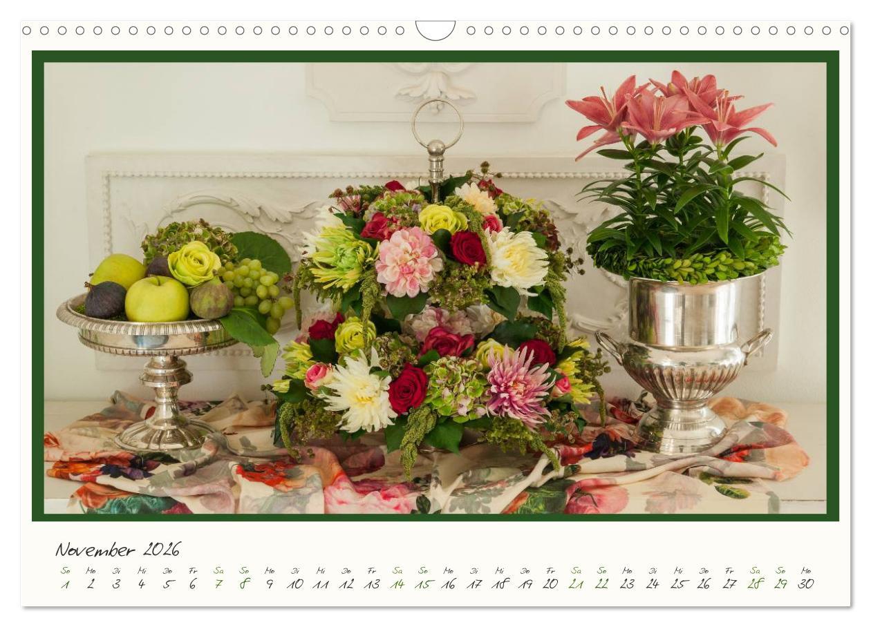 Beispielinhalt (Bild) Raum für Blumen (Wandkalender 2026 DIN A3 quer), CALVENDO Monatskalender