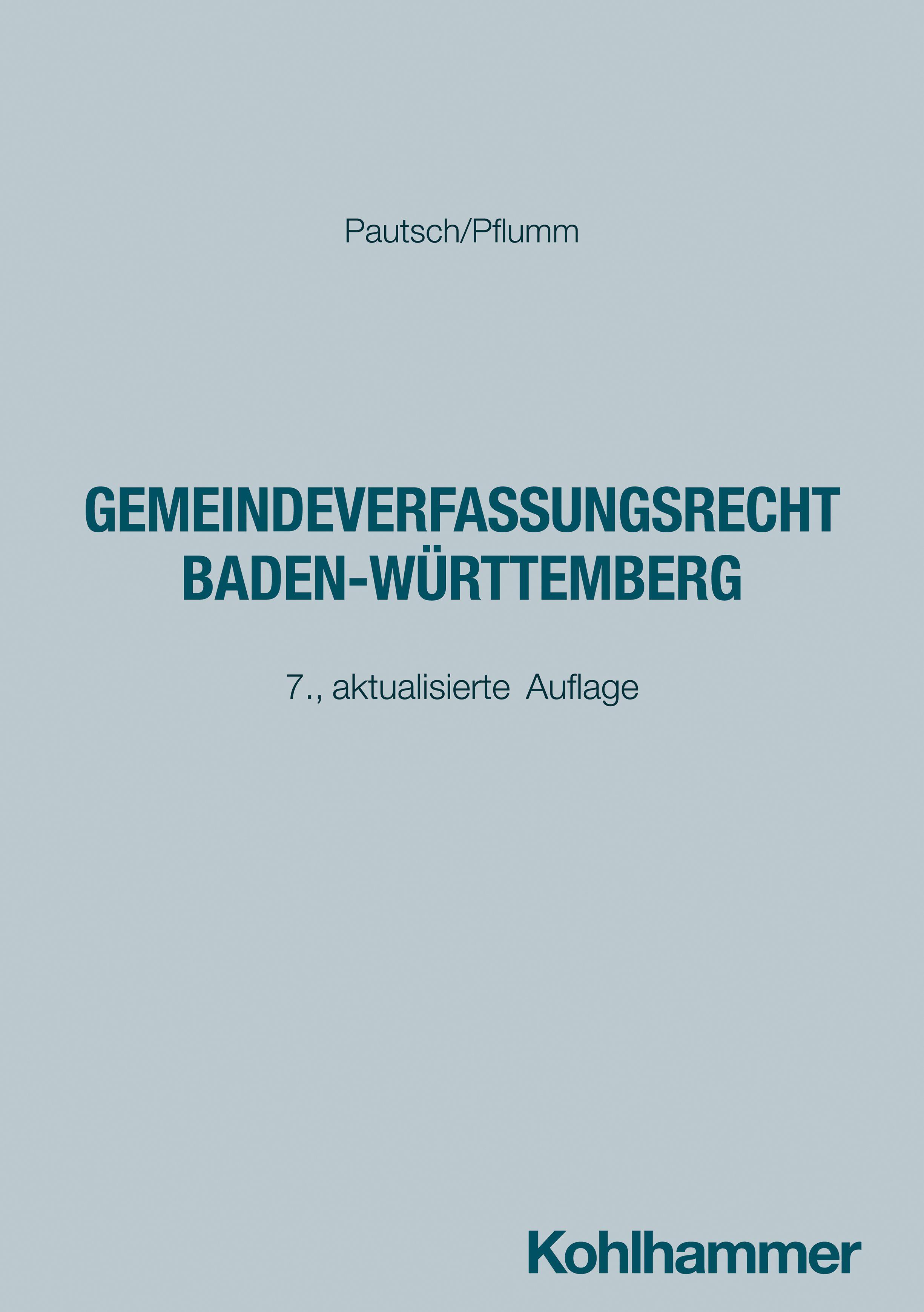 Vorderes Coverbild Gemeindeverfassungsrecht Baden-Württemberg