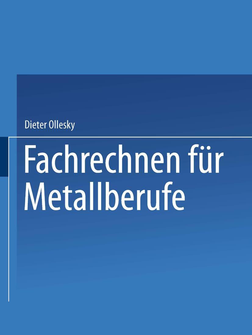 Vorderes Coverbild Fachrechnen für Metallberufe