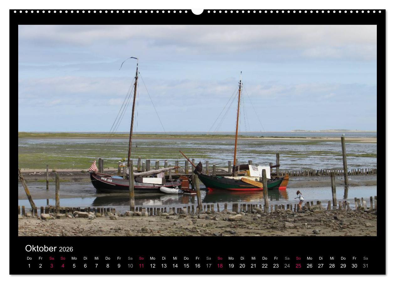 Beispielinhalt (Bild) Texel, eine Perle Hollands (hochwertiger Premium Wandkalender 2026 DIN A2 quer), Kunstdruck in Hochglanz