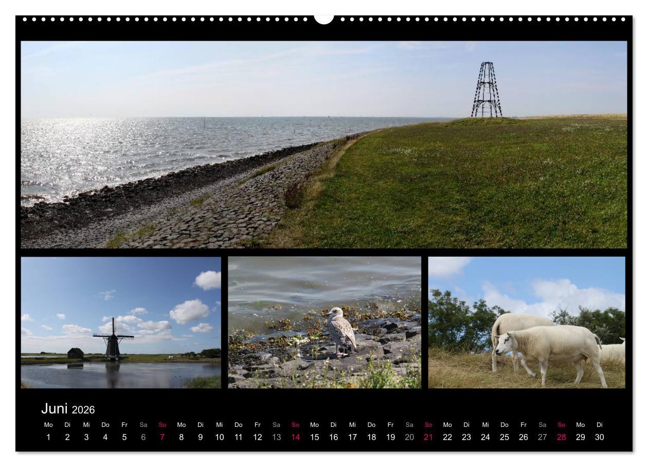 Beispielinhalt (Bild) Texel, eine Perle Hollands (hochwertiger Premium Wandkalender 2026 DIN A2 quer), Kunstdruck in Hochglanz