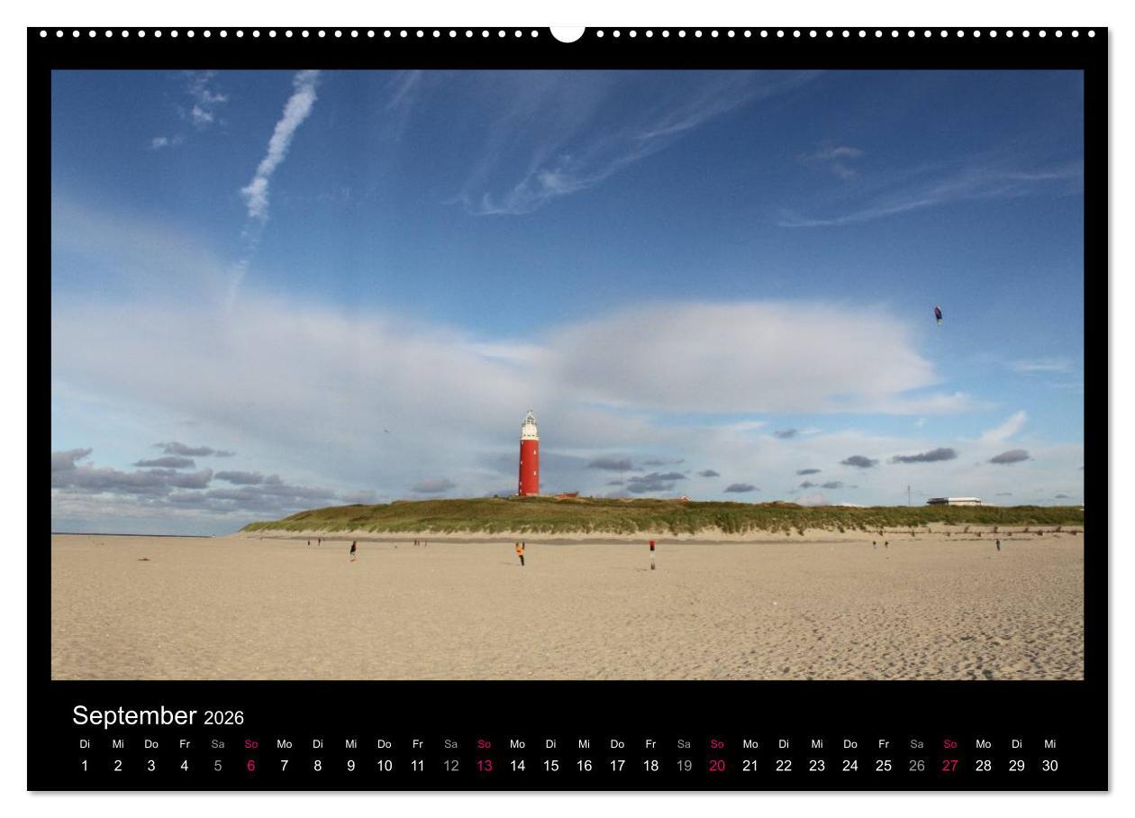 Beispielinhalt (Bild) Texel, eine Perle Hollands (hochwertiger Premium Wandkalender 2026 DIN A2 quer), Kunstdruck in Hochglanz