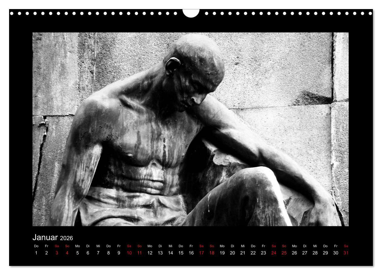 Beispielinhalt (Bild) Die Engel von Melaten (Wandkalender 2026 DIN A3 quer), CALVENDO Monatskalender