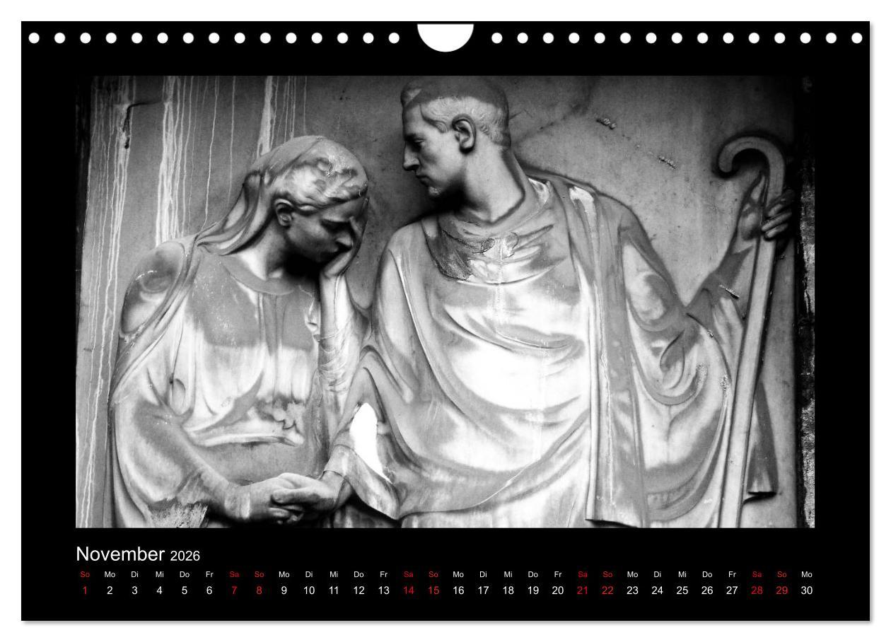 Beispielinhalt (Bild) Die Engel von Melaten (Wandkalender 2026 DIN A4 quer), CALVENDO Monatskalender